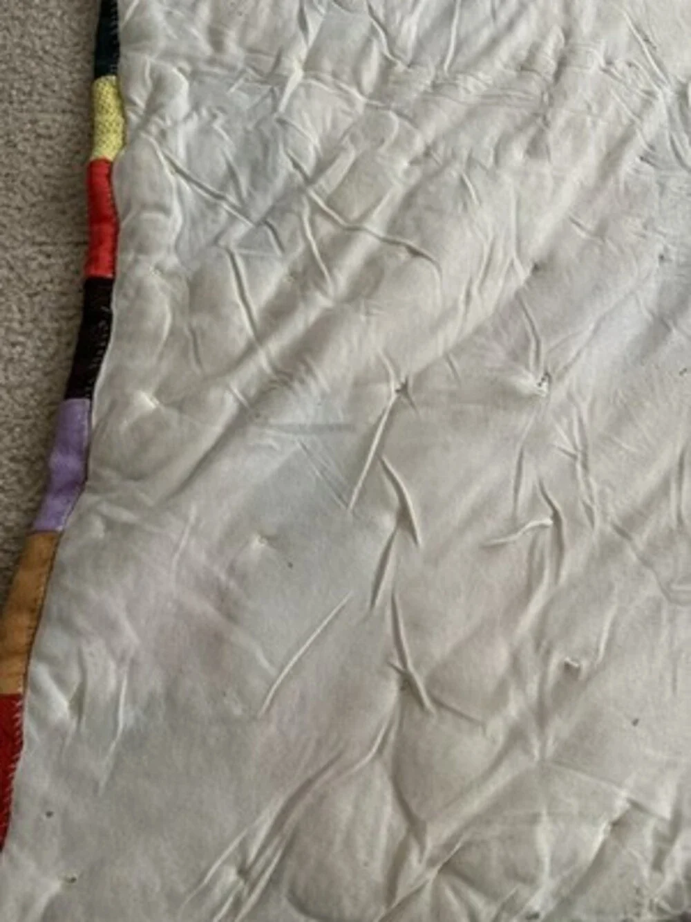 Handmade Vintage Quilt Colorful Cottage Core Twin/ Daybed/Throw size 84” x55